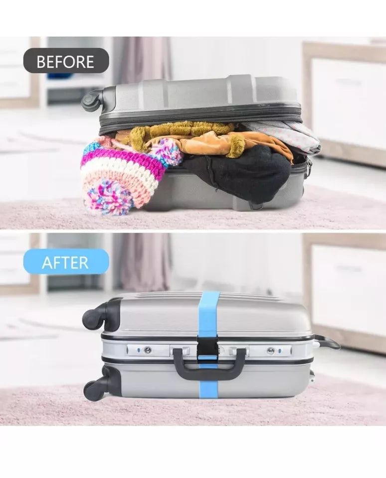 6 X Adjustable Luggage Straps Extra Strong Safety Suitcase Travel Baggage Belt UK