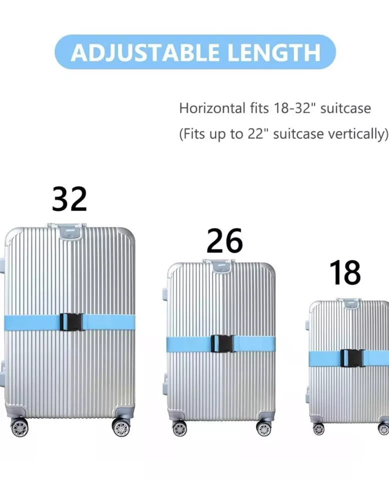 6 X Adjustable Luggage Straps Extra Strong Safety Suitcase Travel Baggage Belt UK