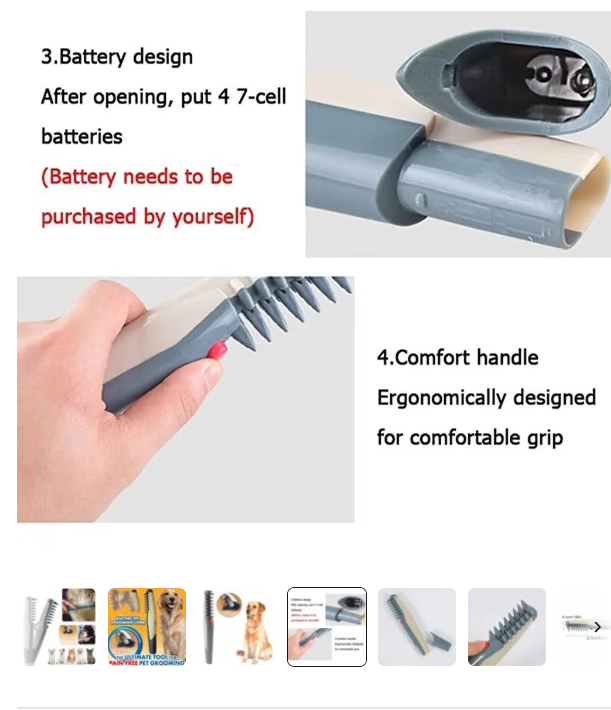 Knot Out - Electric Pet Grooming Comb FACTORY SEALED by Pet Combs (As Seen On TV)