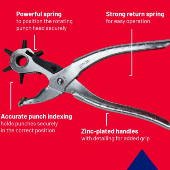 6 PUNCH SIZES, ONE VERSATILE TOOL. DESIGNED BY MAUN TO MAKE EVERYDAY HOLE PUNCHING EASY