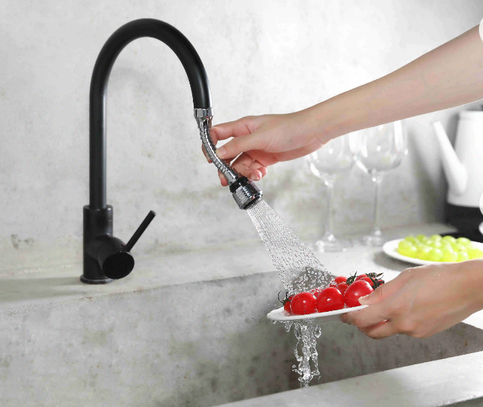 360 Degrees Rotate Faucet Nozzle with Adjustable Faucet Joint Water-Saving Filter Sprayer Sprinkler Tap