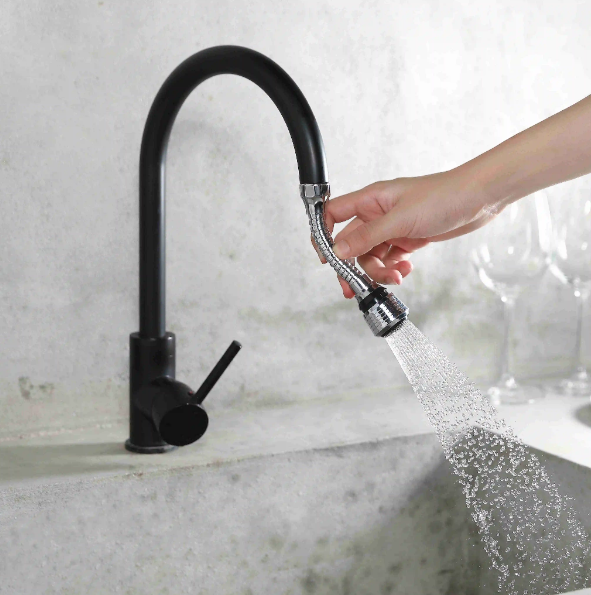 360 Degrees Rotate Faucet Nozzle with Adjustable Faucet Joint Water-Saving Filter Sprayer Sprinkler Tap
