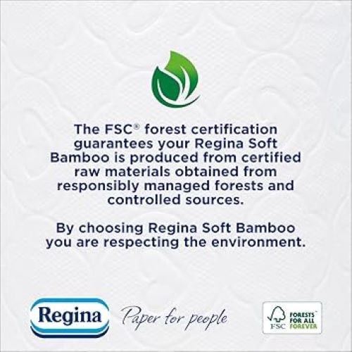 Regina Soft Bamboo - 45 Rolls of Toilet Tissue 3 Ply, Naturally Soft UK