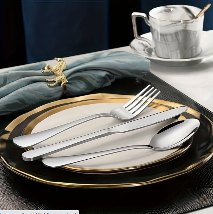 16 PCS CUTLERY SET DISHWASHER SAFE STAINLESS STEEL FORGED STEEL KITCHEN UK