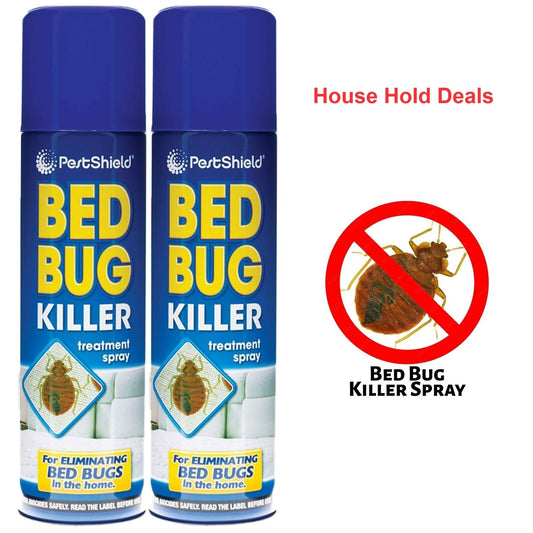 6 X Pest shield Bed Bug Killer 200ml treatment spray home bedroom insect control