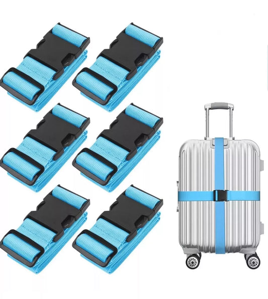 6 X Adjustable Luggage Straps Extra Strong Safety Suitcase Travel Baggage Belt UK