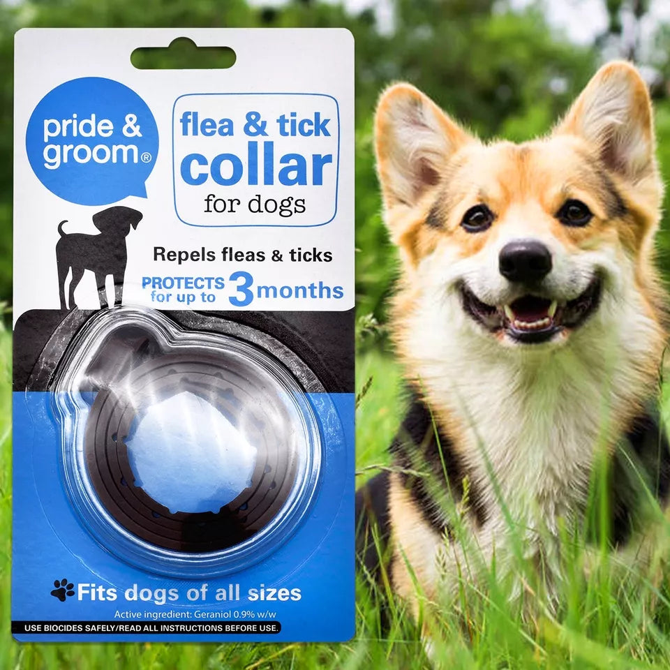 Dog Flea & Tick Collar Flee Lasts 3 Months Protection Stretch Fits All Size Dog