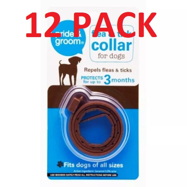 12 X Dog Flea & Tick Collar Flee Lasts 3 Months Protection Stretch Fits All Size Dog