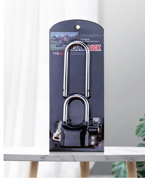 Alarm Lock Bicycle Motorcycle Lock High Decibel Anti-theft Alarm Lock Household Padlock