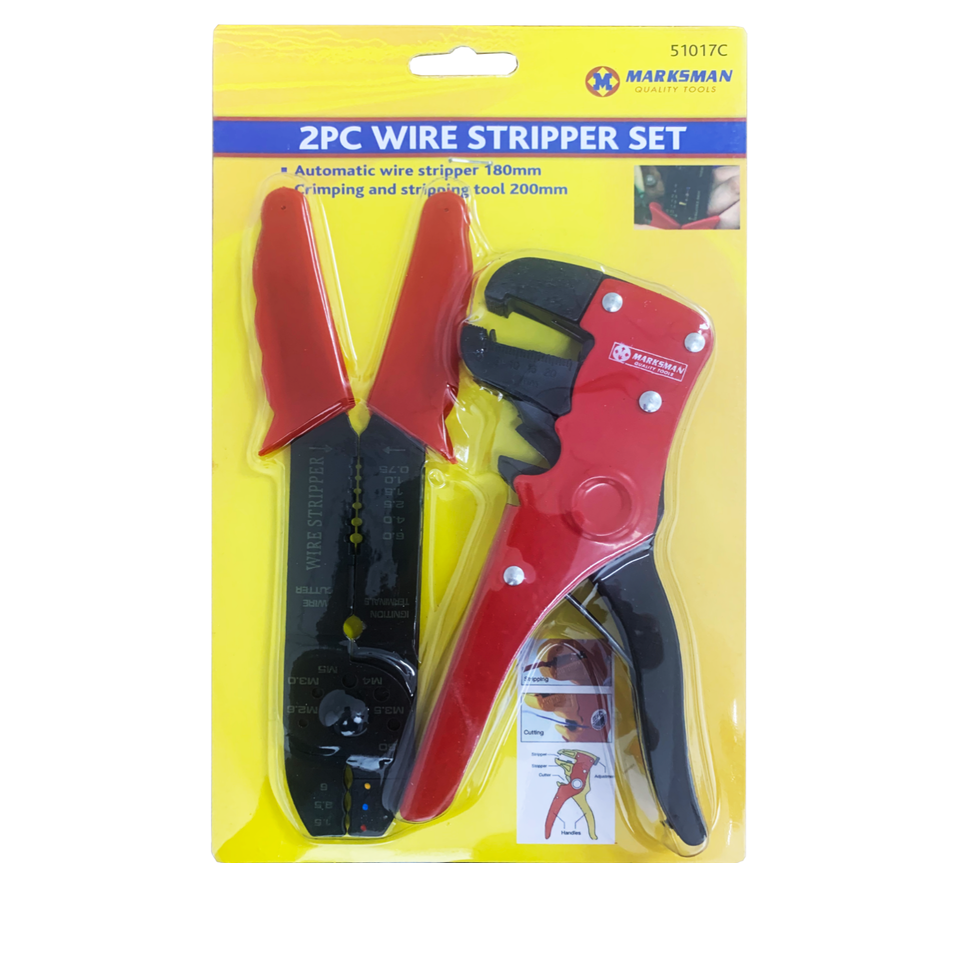 2 Pcs Marksman Automatic Wire Cable Stripper & Crimping Tool Auto Cutter Wires