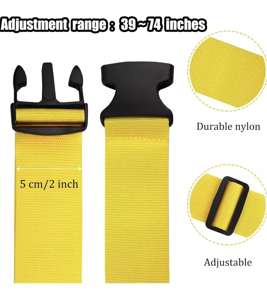 6 X Adjustable Luggage Straps Extra Strong Safety Suitcase Travel Baggage Belt UK SELLER