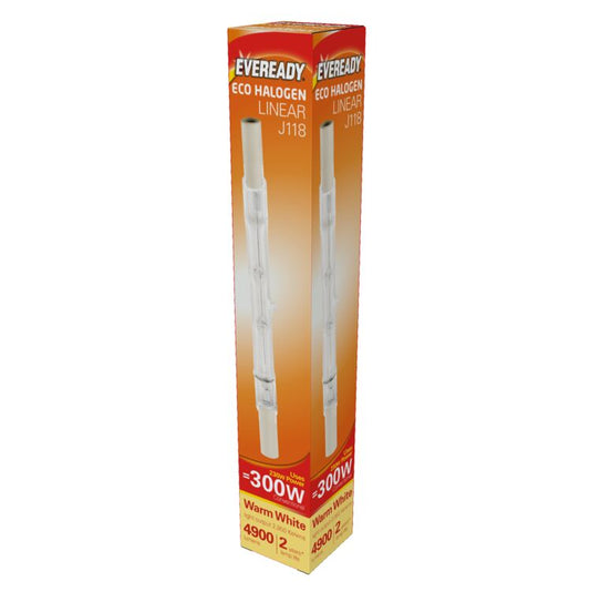 Eveready Halogen R7S Linear (118mm) 4900lm 300W 3,000K (Warm White) J118